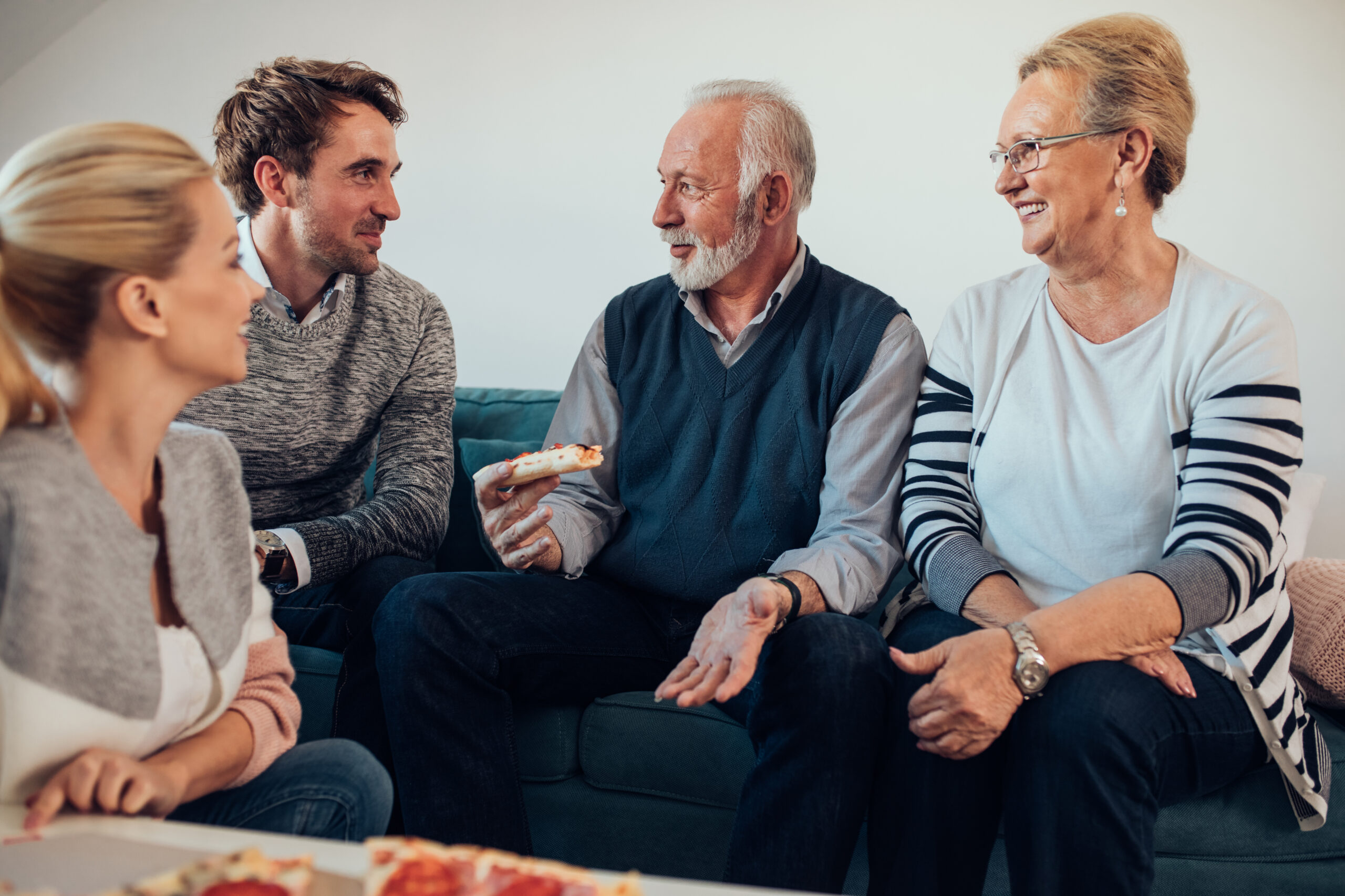 Family discussion about memory care