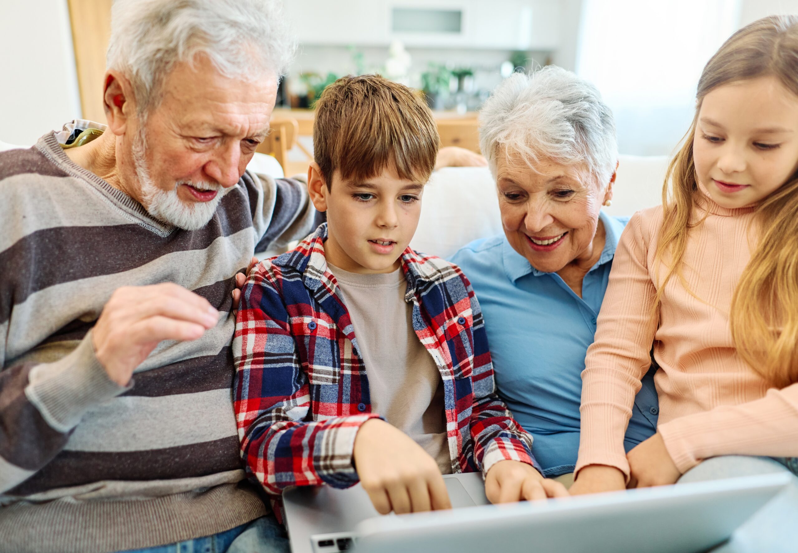 Kids helping grand parents with dementia
